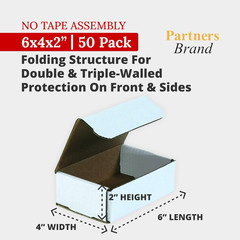 6X4X2 Corrugated Cardboard Boxes, 6″L X 4″W X 2″H, Pack of 50| Shipping, Packagi