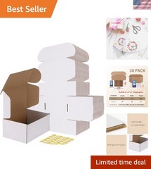 Brand New Shipping Box White Corrugated Cardboard 30 Pack