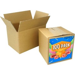 100pcs-8x6x6 Cardboard Paper Boxes Mailing Packing Shipping Box-Economic Grade