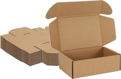 20 Pack Small Corrugated Cardboard Shipping Boxes, 6x4x2 Inches, Easy Assembl…