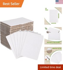 50 Pack Corrugated Cardboard Sheets Flat Hard Cardboard Inserts Back to Schoo…