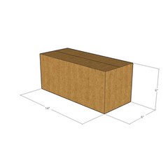 5 14x6x6 Kraft Brown Corrugated Shipping Boxes 32 ECT Single-Wall New