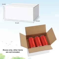 10 Pack 8x6x4 Inch White Corrugated Shipping Boxes – Perfect for Small Business
