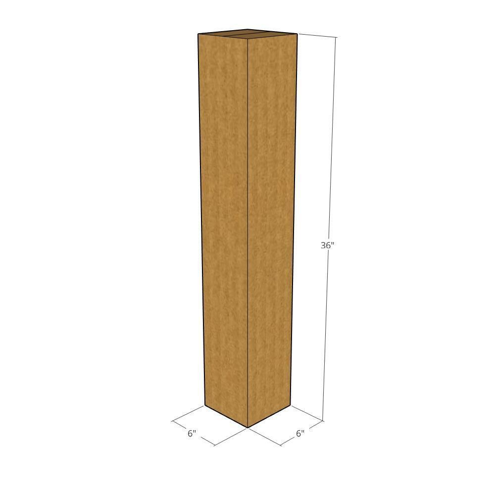 10 6x6x36 Kraft Brown Corrugated Shipping Boxes 32 ECT Single-Wall New