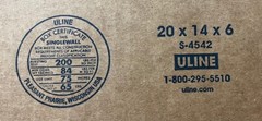 20″ x 14″ x 6″ CARDBOARD BOX – 200 lb – SINGLE BOX