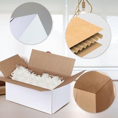 12 Count White Corrugated Shipping Boxes 9x6x4 – Durable & Lightweight