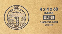 4″ x 4″ x 60″ CARDBOARD BOX – 200 lb – SINGLE BOX – TALL