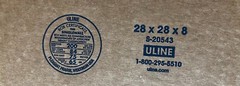 28x28x8″ Corrugated Box – 200 lb – SINGLE BOX