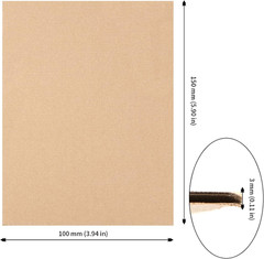 200 Pack 6 X 4 Inch Brown Corrugated Cardboard Sheets, 1/8 Inch Thick Flat Corru