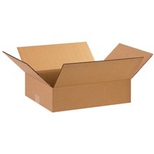 15 x 12 x 3″ Flat Corrugated Carton Boxes-Pack of 25