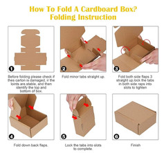 5x4x2 inches Kraft Corrugated Cardboard Shipping Boxes for Ecomm | Set of 60