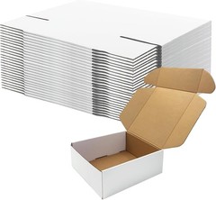 Brand New White 10x10x3 Shipping Boxes (Set of 25) for Mailing and Storage