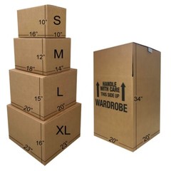 UBMOVE 8 Room Wardrobe Kit 88 Moving Boxes & Moving Supplies