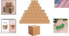 6x6x6 Inches Recyclable Cardboard Shipping Boxes – 40 Packs for Eco-Friendly Use