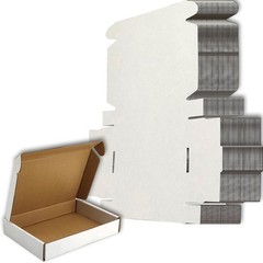50 Pack White Corrugated Shipping Mailer Small Packaging Packing Boxes 6x4x1”