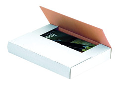 White Easy-Fold Mailing Boxes, 7 1/2 X 5 1/2 X 2 Inches, Pack of 50, Crush-Proof