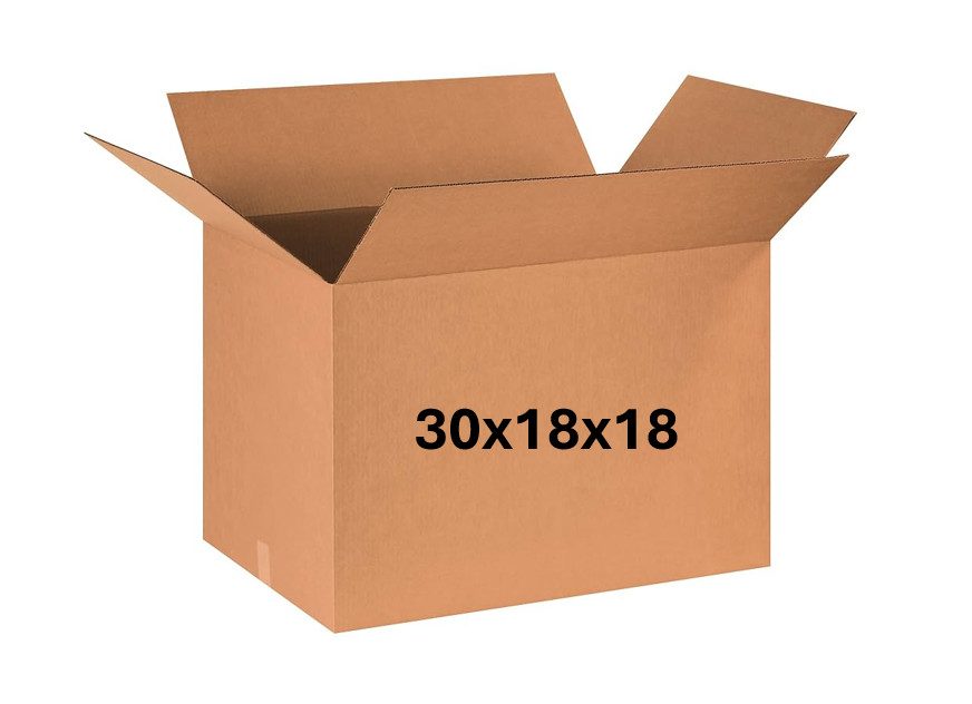 30″ x 18″ x 18″ CARDBOARD BOX – 200lb – SINGLE BOX – LONG