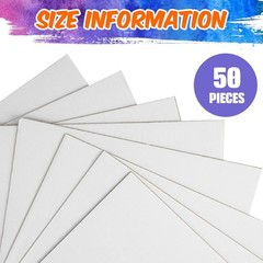 50 Pack Large White Flat Corrugated Cardboard Sheets for Shipping & Crafts
