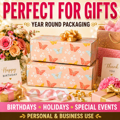 9x6x3 Butterfly Designer Shipping Boxes 32 ECT Corrugated Gift Mailer Boxes
