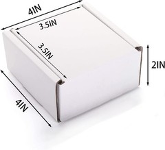 Elegant 75 Pack 4x4x2 Inch Corrugated Mailers – Lightweight and Recyclable