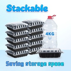 YANGRUI 45-Pack 38 oz 9.5″ Commercial Container, Shrink-Wrapped No Pre-Wash |…