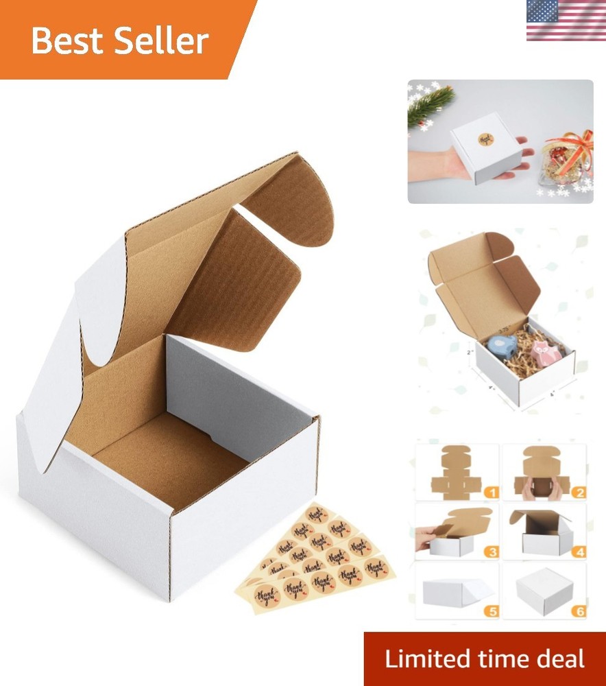 Multipurpose 4x4x2″ Corrugated Mailers – 50 Durable Shipping Boxes for All Needs