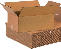 25-Pack Medium Corrugated Cardboard Storage Boxes 16x10x6 for Moving & Storage