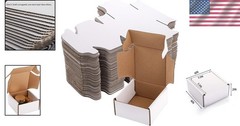 Elegant 75 Pack 4x4x2 Inch Corrugated Mailers – Lightweight and Recyclable