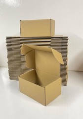 50 Pack 7x5x2in Brown Corrugated Shipping Boxes Cardboard Mailer Packing Boxes B