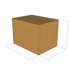 5 15x11x11 Kraft Brown Corrugated Shipping Boxes 32 ECT Single-Wall New