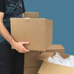 Cardboard Moving Boxes for Packing and Shipping, Medium Size, 18″ X 14″ X 12″, B