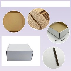 7x7x3 Inches White Shipping Boxes Set of 25，Cardboard Boxes Recyclable Corrug…