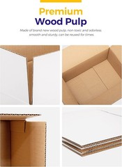 White Shipping Boxes Cardboard Corrugated Mailing Boxes Packing 9X6X4” 100 Pack