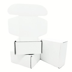 4x4x2 inch Small White Mailers Boxes Recyclable Corrugated Gift Box for Packa…