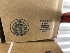 25 – 5x5x4 U-Line S-4580 Cardboard Packing Mailing Moving Shipping Boxes (5519)