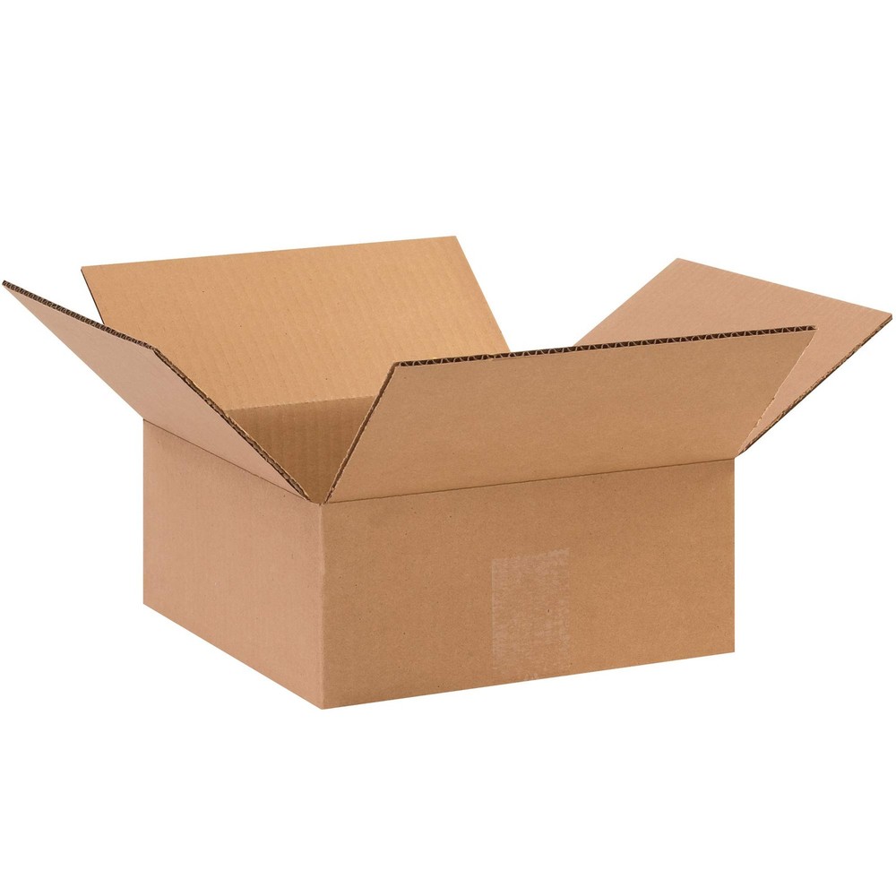 Shipping Boxes Flat 6L x 6W x 2H, 25-Pack | Corrugated Cardboard Box for Packing