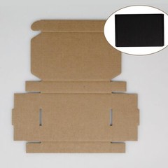50PCS 6x4x1 Inch Small Shipping Boxes Black Corrugated Mailing Packing Box