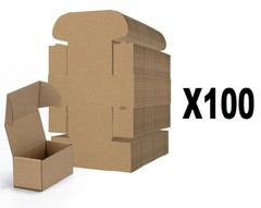 4x2x2 Shipping Boxes Set of 100, Brown Small Corrugated Cardboard Box,Mailer Box