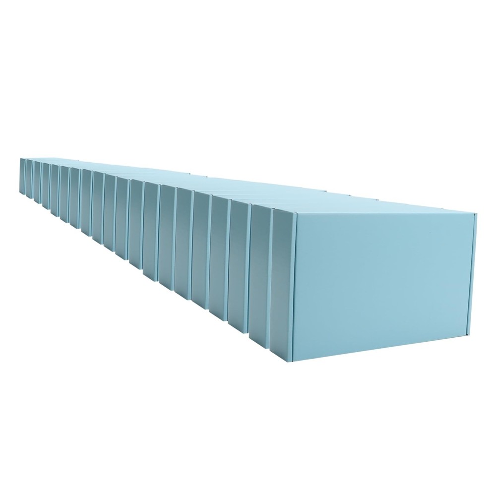 Blue Hard Corrugated Cardboard Gift Shipping Packaging Box 10.5×6.3×2 Inch