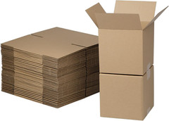 6X6X6 Inches Shipping Boxes Set of 40, Brown Corrugated Cardboard Box Literat…