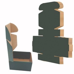 25 Pack Corrugated Packaging Box Mailers Shipping, Green Recyclable Cardboard…