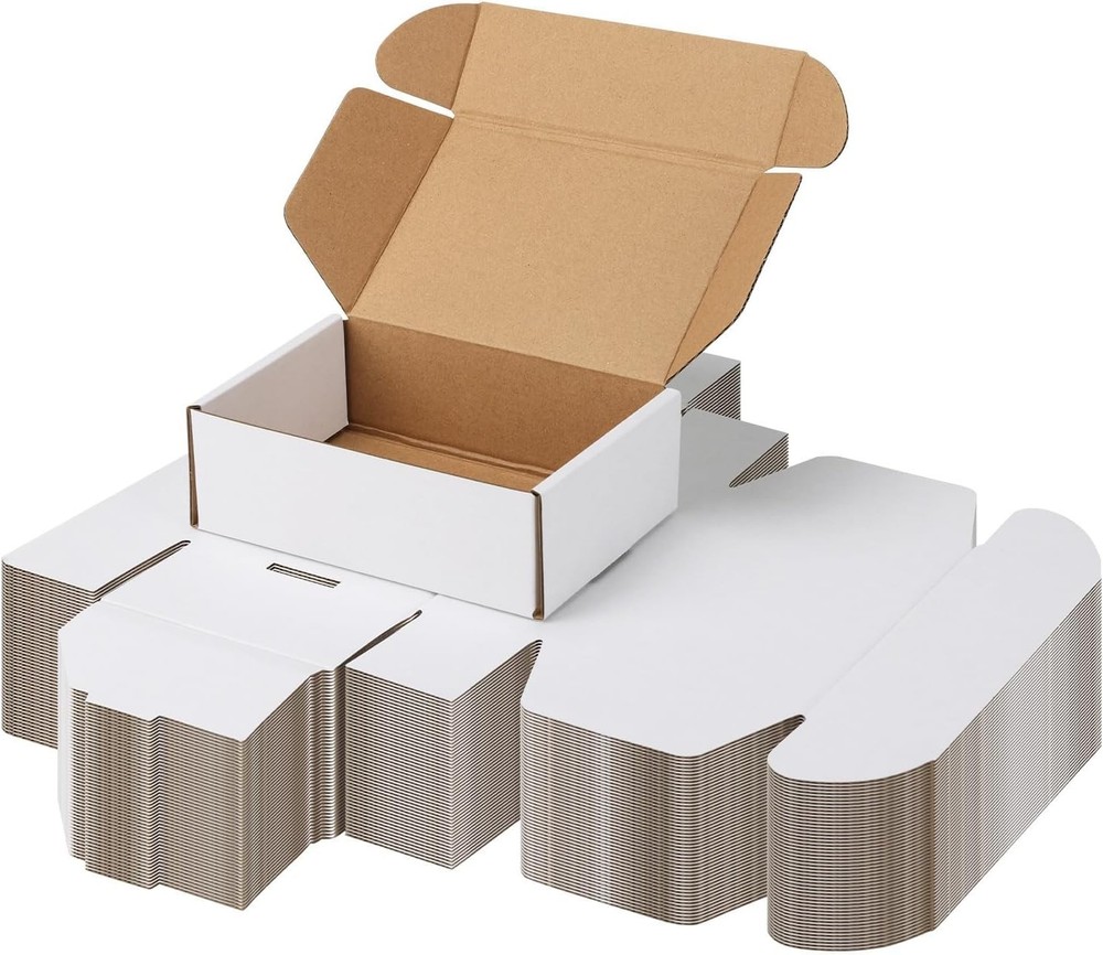 Versatile 8x6x2 Shipping Boxes – White Cardboard Gift & Mailer Packaging