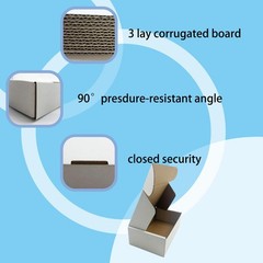 7x4x2 inch Shipping Boxes, White Corrugated Cardboard Box Literature Mailing …
