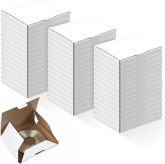 50 Pcs White CD Mailer Boxes – 5 5/8″ x 5″ x 7/16″ Corrugated Shipping Sleeves