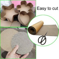 3 Rolls 14×72 inch Brown Single Face Corrugated Cardboard Wrap Shipping Roll