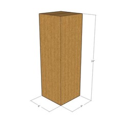 5 8x8x24 Kraft Brown Corrugated Shipping Boxes 32 ECT Single-Wall New