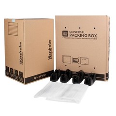 55 In Universal TV Moving Storage Box W/ 4 Foam Corners Bubble Roll New