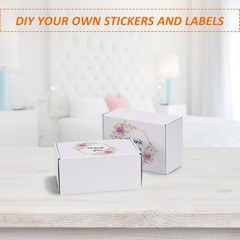 10 Pack 6x4x3 Shipping Boxes, White Corrugated Cardboard Box for Mailing, Pac…
