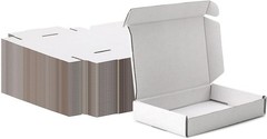 50 Pack White Corrugated Shipping Mailer Small Packaging Packing Boxes 6x4x1”