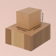 Eco-Friendly 40 Pack 8x6x6 Shipping Boxes for Packing & Moving Essentials